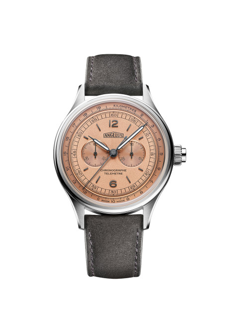 Chronographe Télémètre 测距仪计时码表 精钢版 – 粉色表盘款