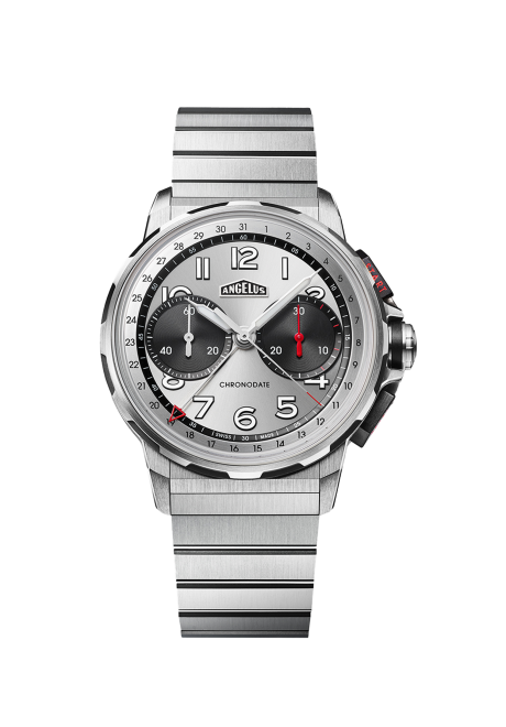 Angelus Chronodate Titanium Magnetic Silver Edition with titanium bracelet