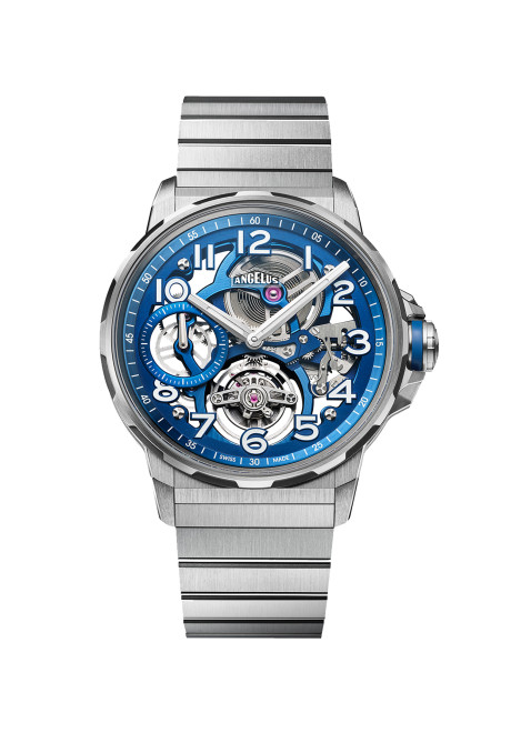 Flying Tourbillon Titanium 蓝色版 链带款