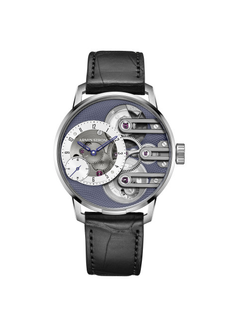 引力平衡极致蓝宝石灰藍色腕表