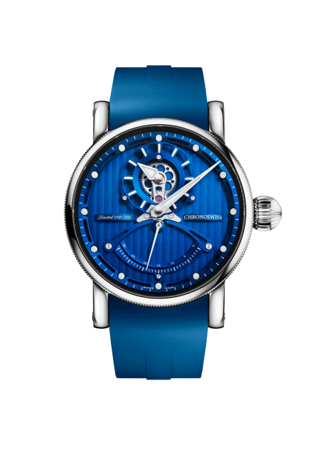 ReSec Vertical Blue Manufacture 逆跳显示手表