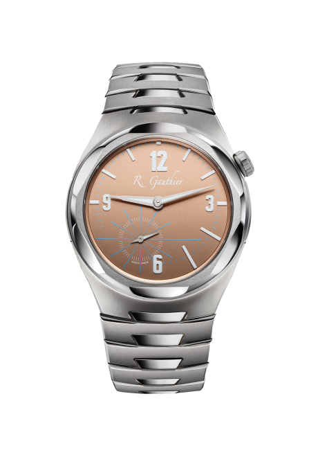 C by Romain Gauthier 鈦金屬鏈帶腕錶晨曦色錶盤款